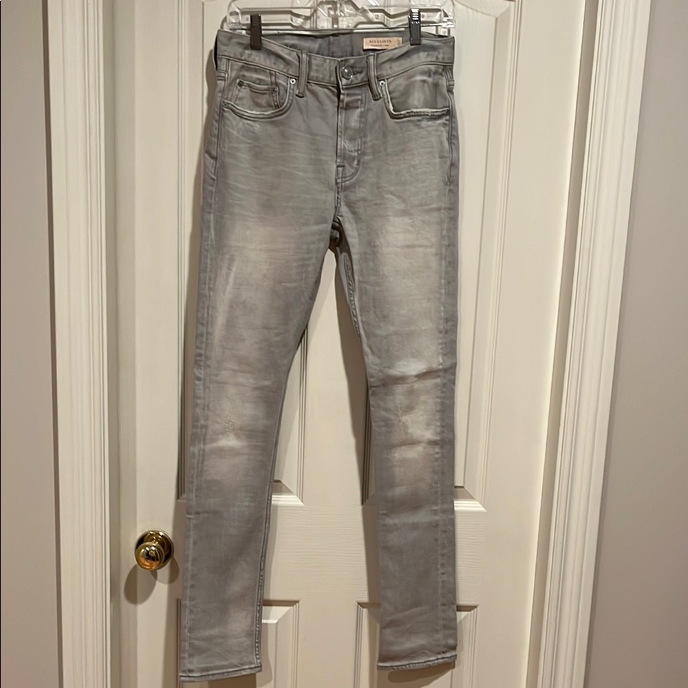 Men's Light Gray Slim Fit Jeans